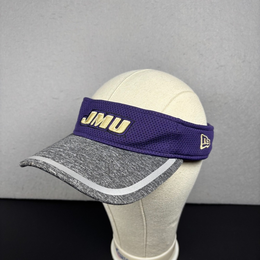 James Madison University JMU Dukes New Era Visor Purple Gray Tennis Golf Cap